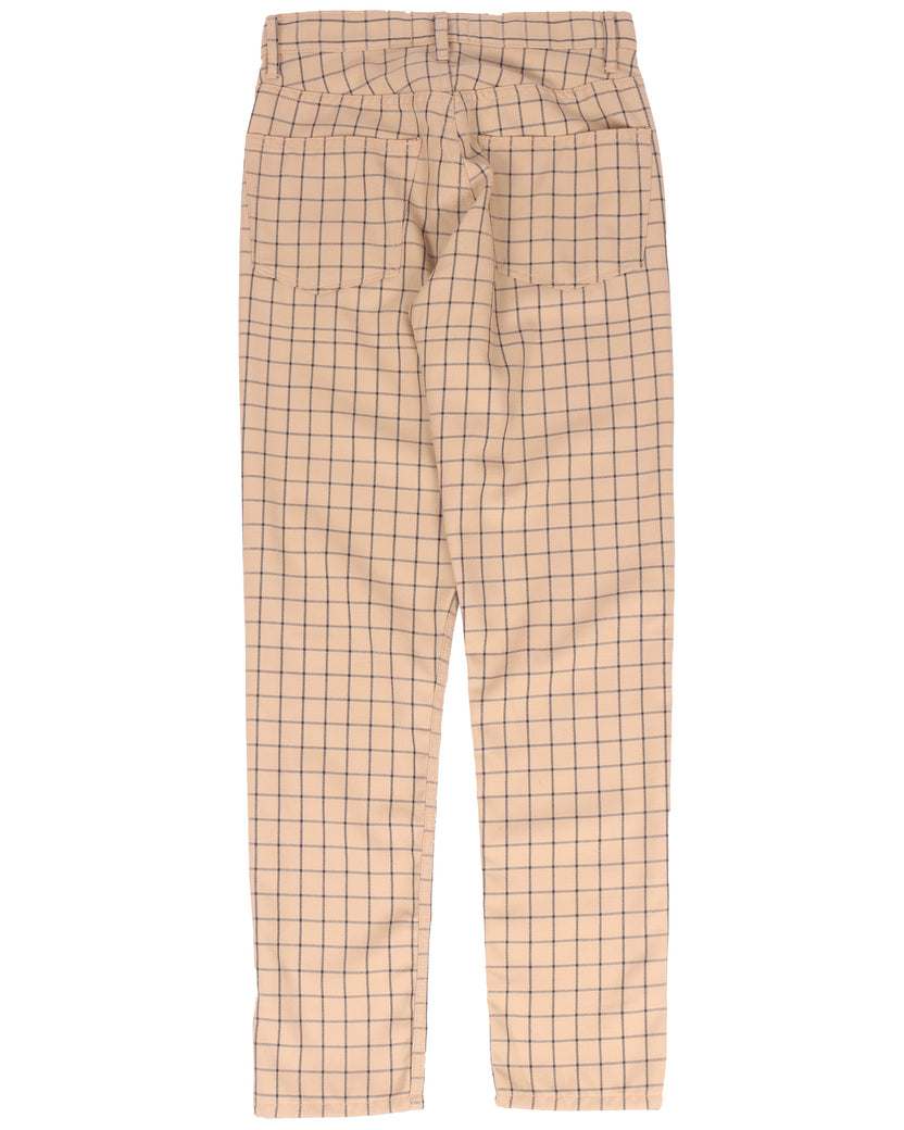 Gridded Wool Trousers