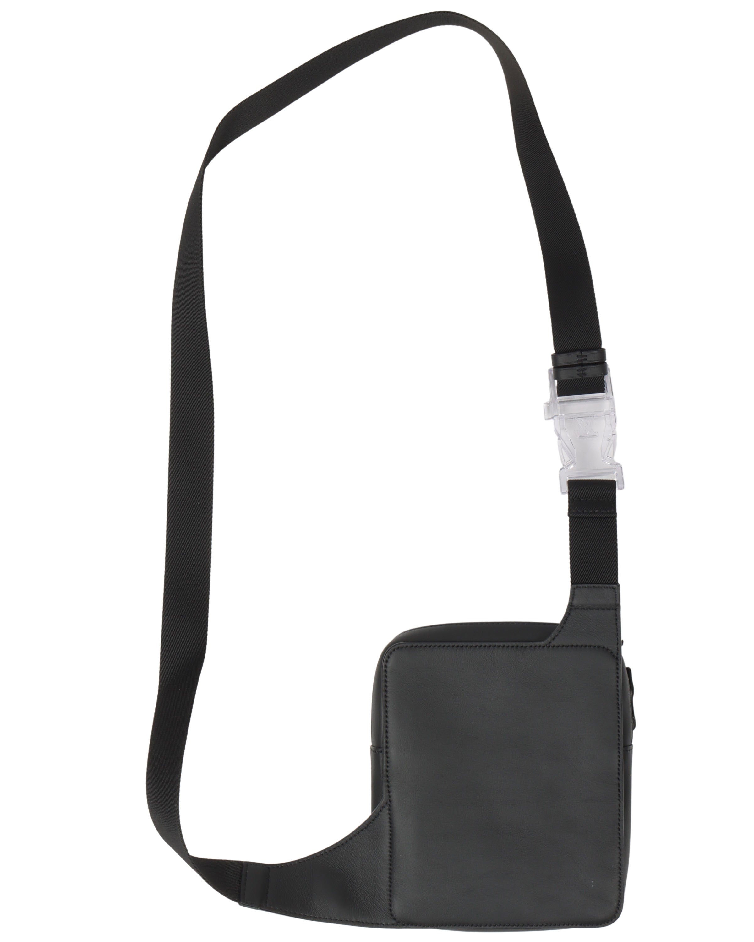 Asymetrical Sling Bag Monogram Puffer Black