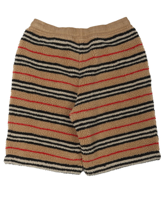 Stripped Fleece Shorts