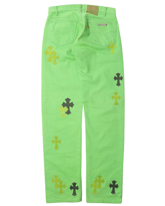 Sex Records Cross Patch Jeans
