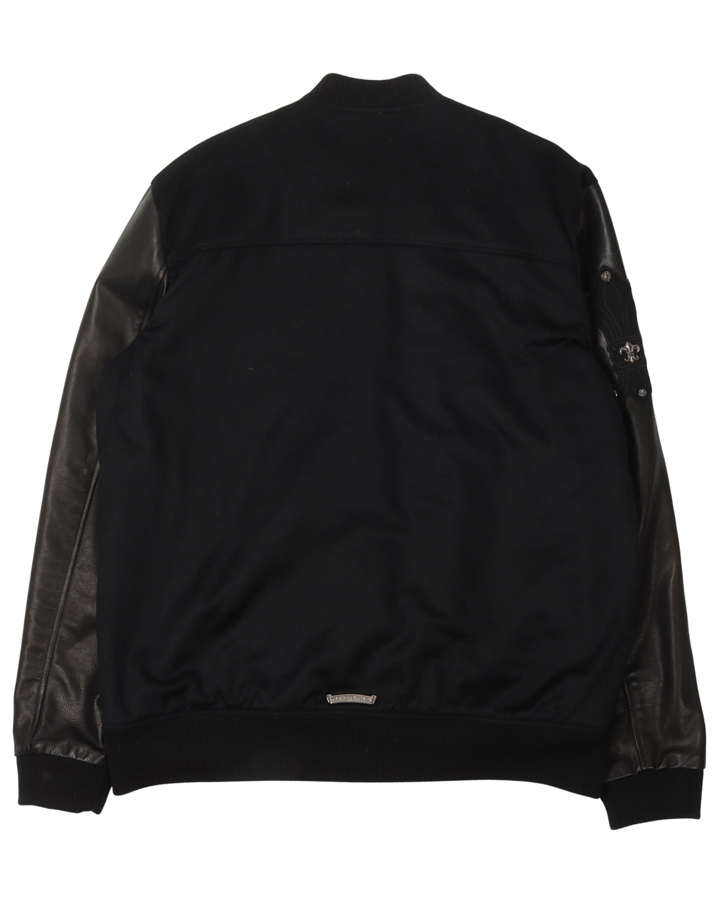 Leather Cross Varsity Jacket