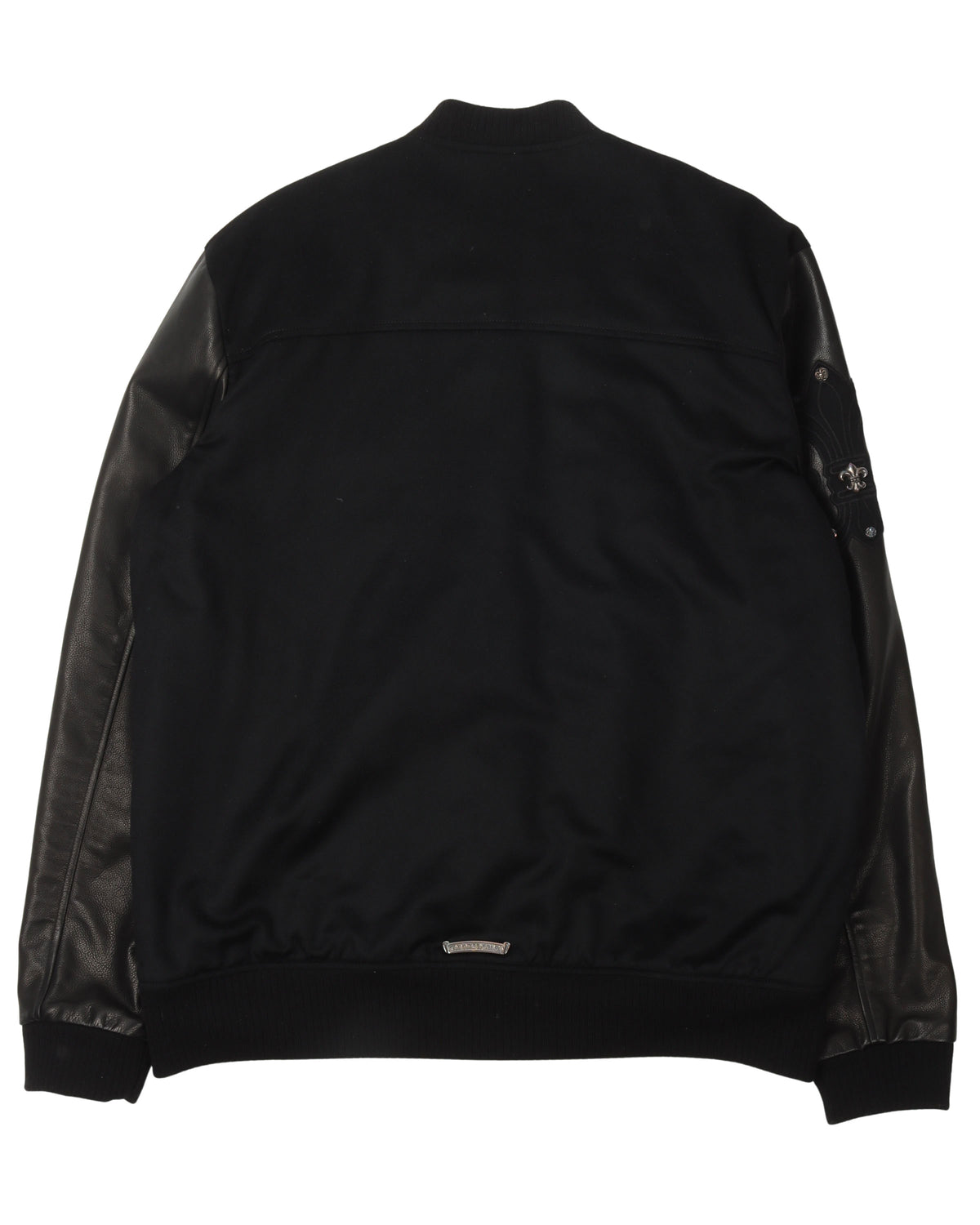 Leather Cross Varsity Jacket