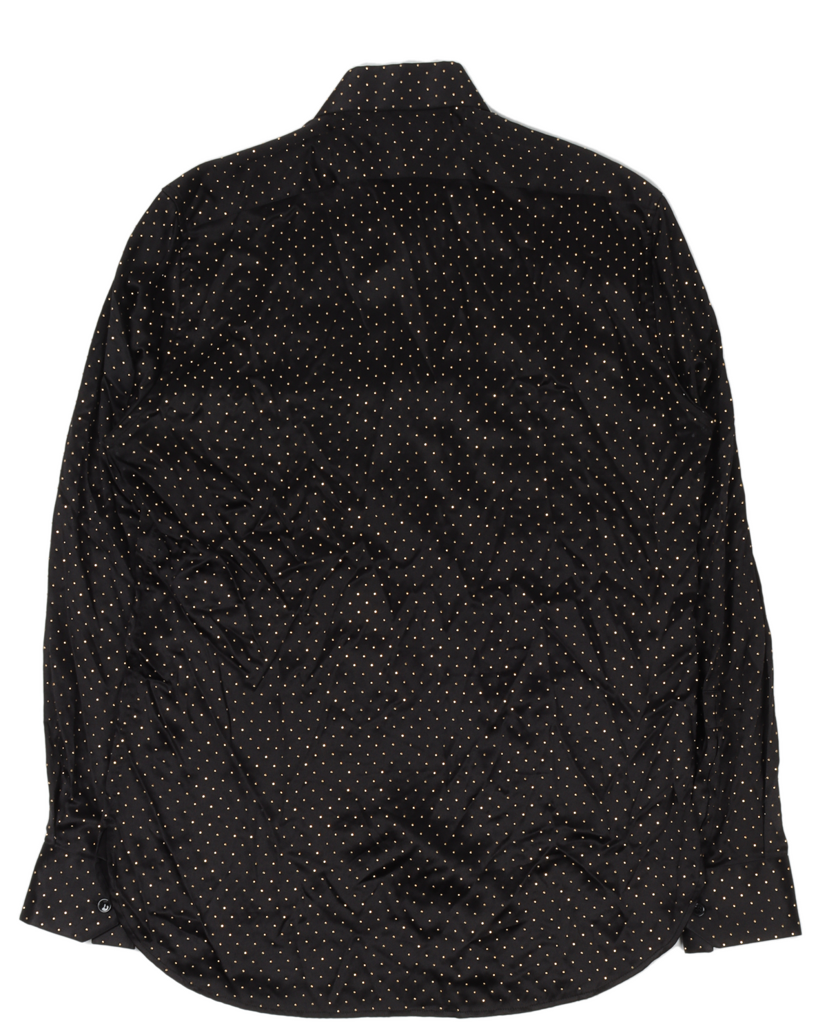 Gold Bead Silk Polka-Dot Shirt