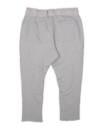 Cropped Raw Hem Distressed Sweatpant