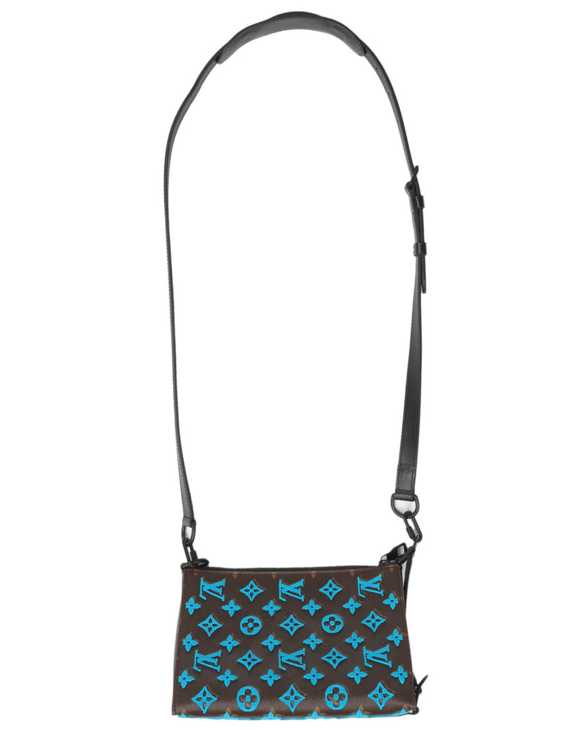 Monogram Tuffetage Triangle Messenger Turquoise rrp3950 – L'UXE LINK