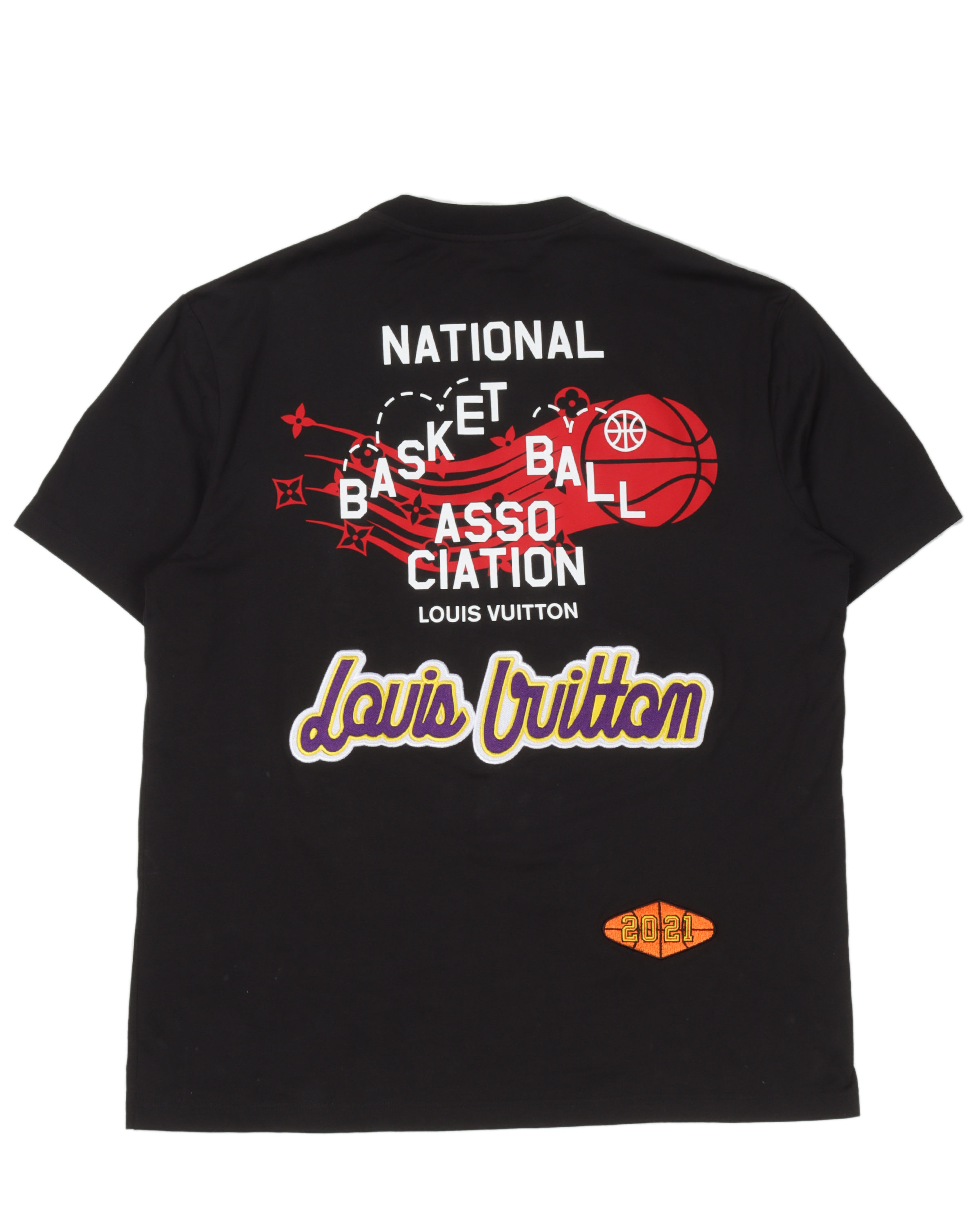 Auth LOUIS VUITTON NBA Letter Print T-shirt RM212M DT3 HLY20W Cream Multi -  Men