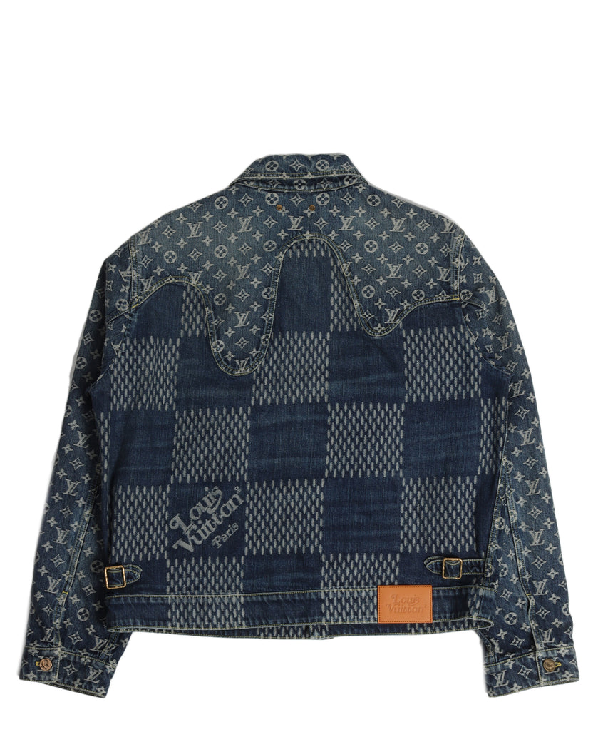 Louis Vuitton x Nigo Giant Damier Waves MNGM Denim Jacket