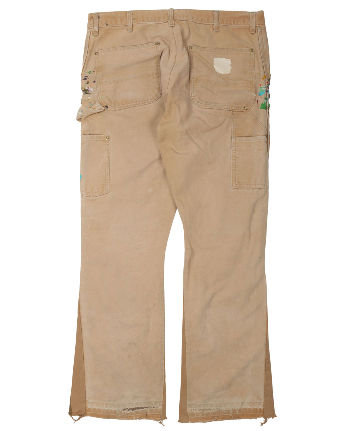 Tan Flare Carpenter Pants
