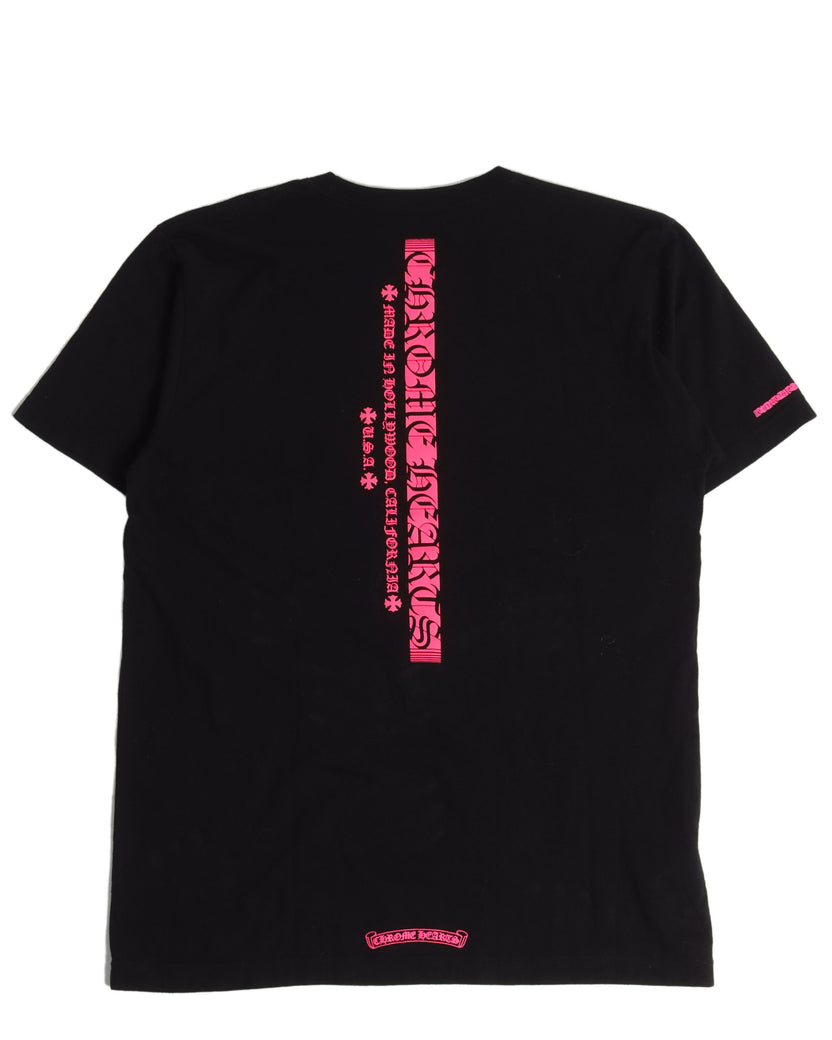 Pink Vertical Logo T-Shirt
