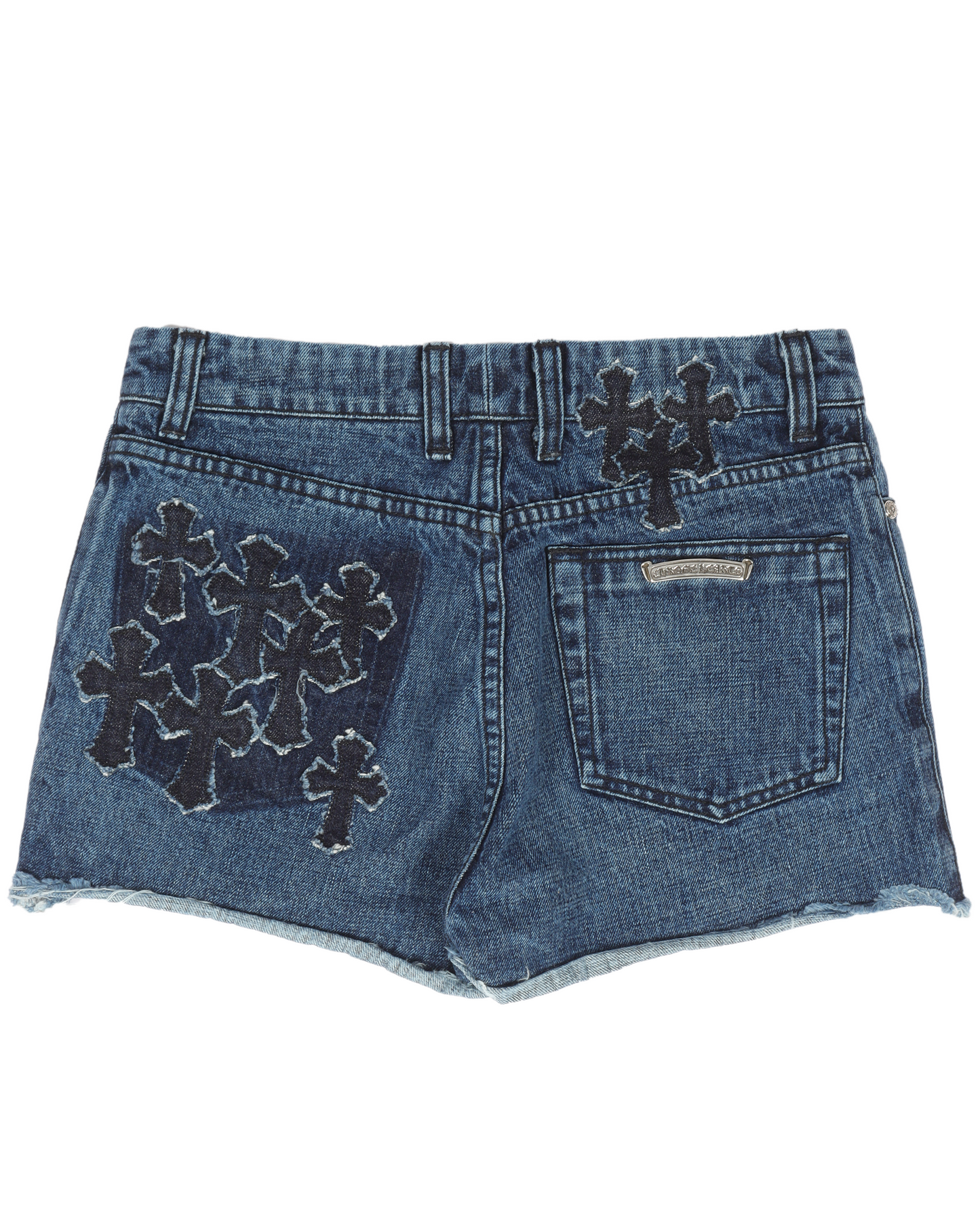 Cross Patch Denim Shorts