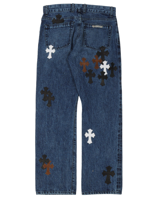 Denim w/ 35 Cross Patches