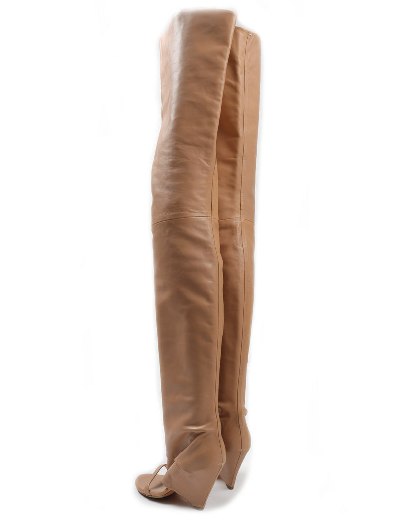 SS08 Leather Thigh High Boots