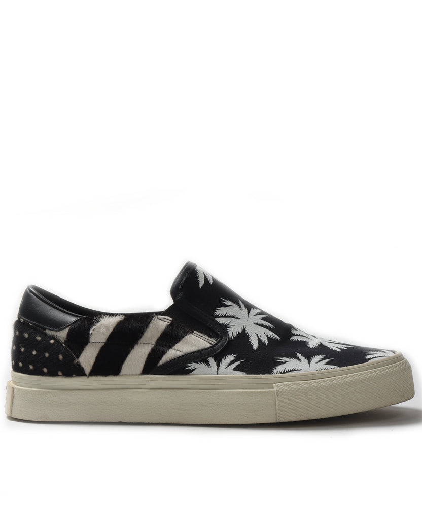 Palm Tree Patchwork Slip-On Sneaker