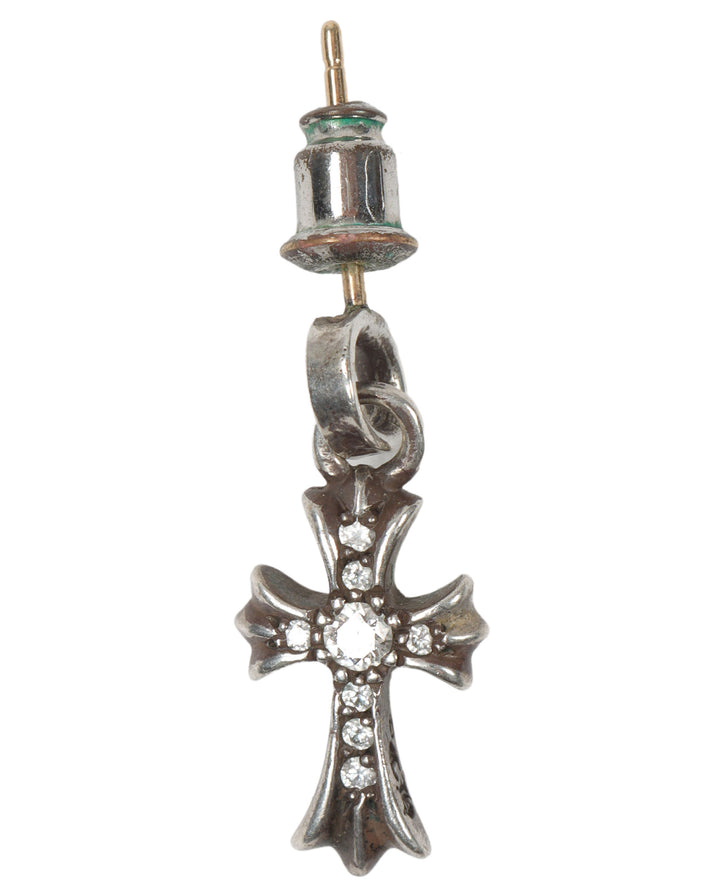 Diamond Cross Earring