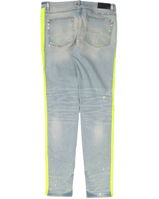 Distressed Track Denim