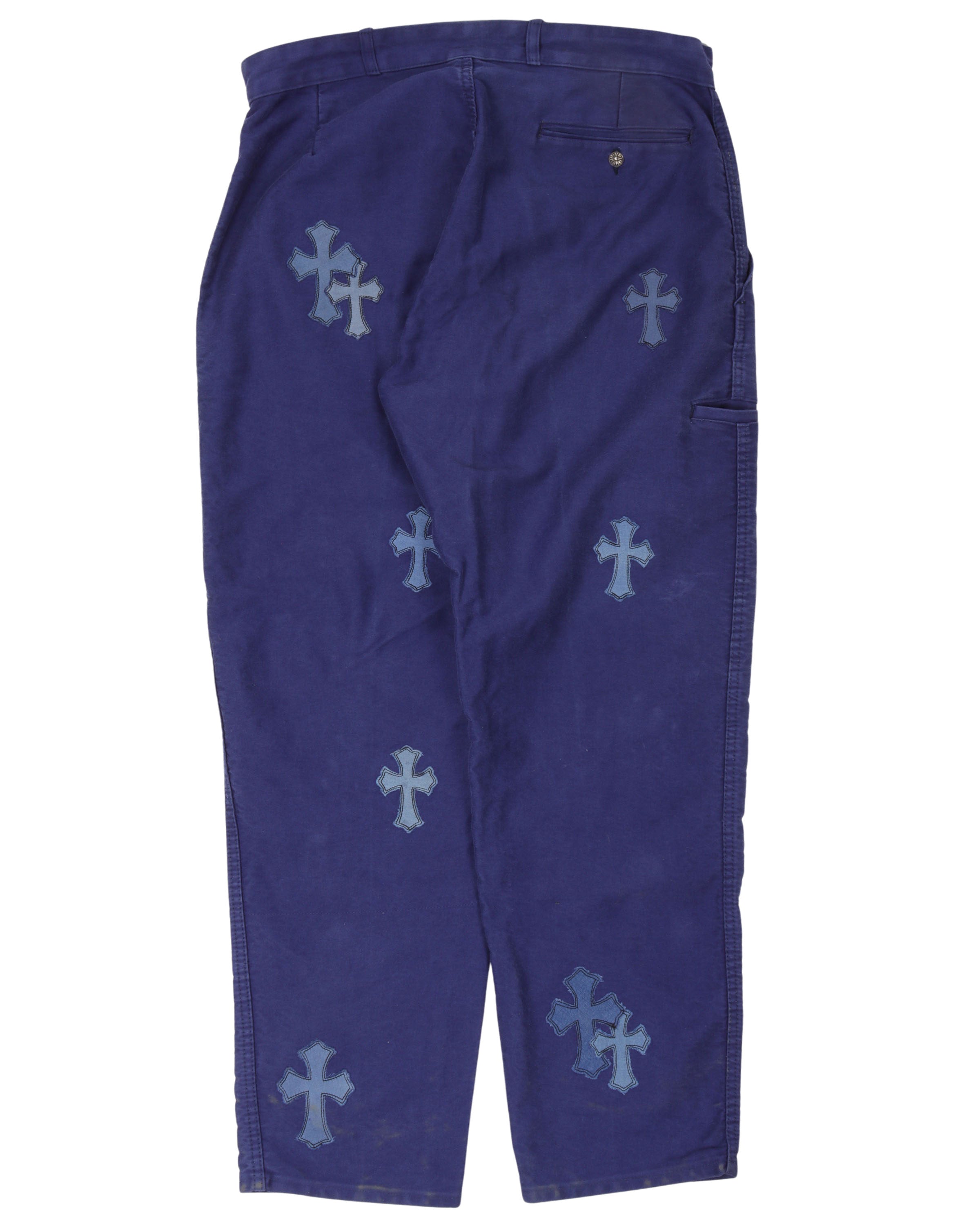 Leather Cross French Work Pants