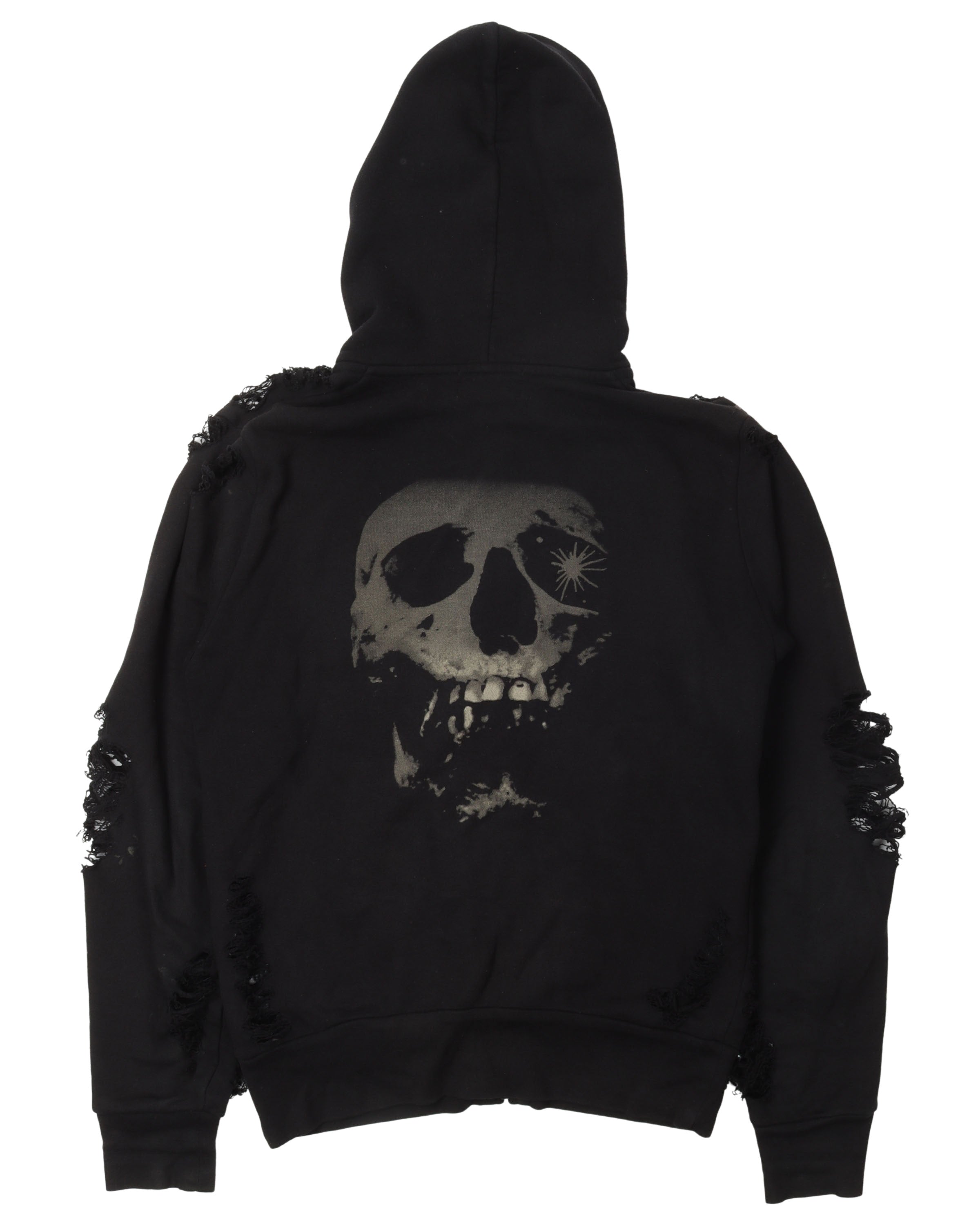 Hysteric Glamour Distressed Skull Hoodie