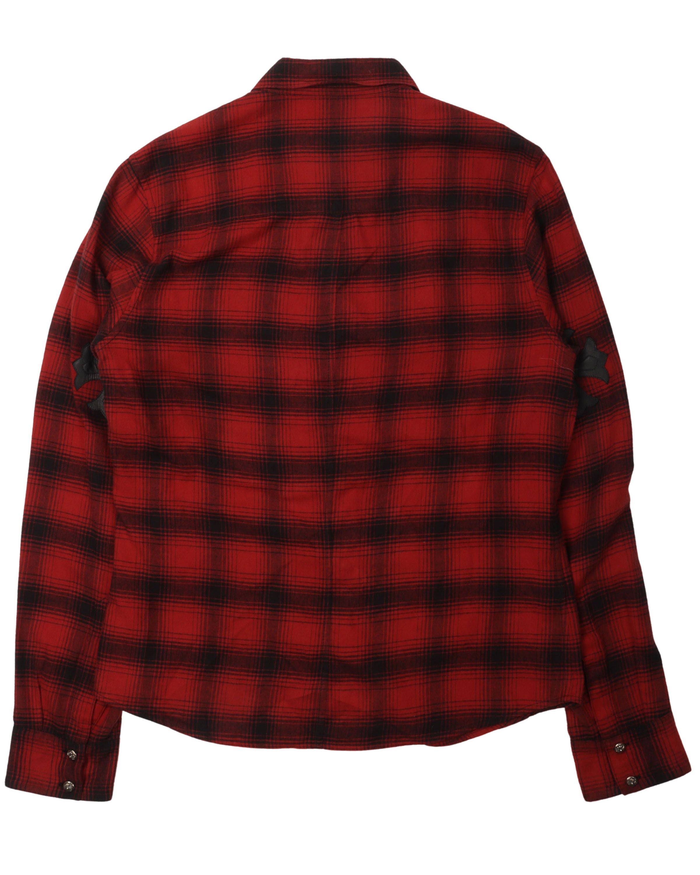 Leather Cross Flannel Shirt