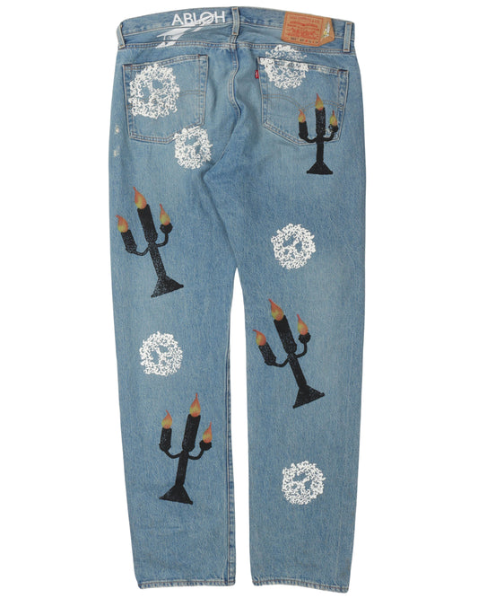 Virgil Abloh Cotton Wreath Jeans