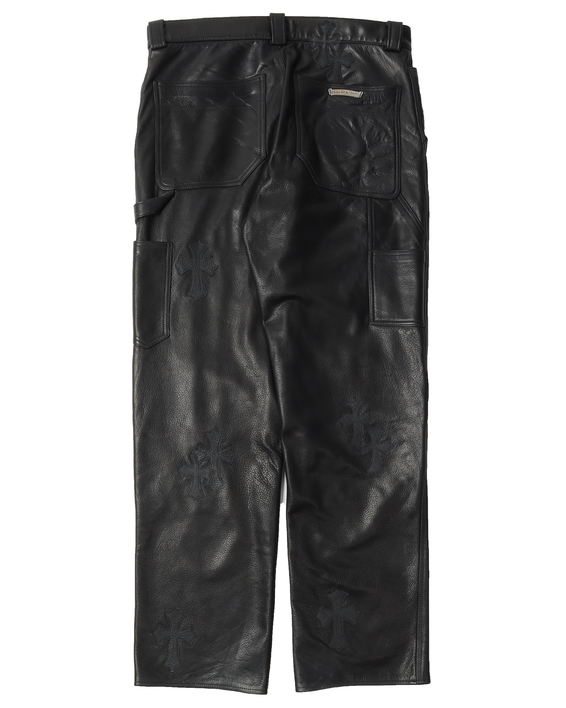 Leather Carpenter Cross Pants