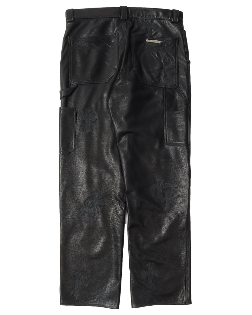 Leather Carpenter Cross Pants
