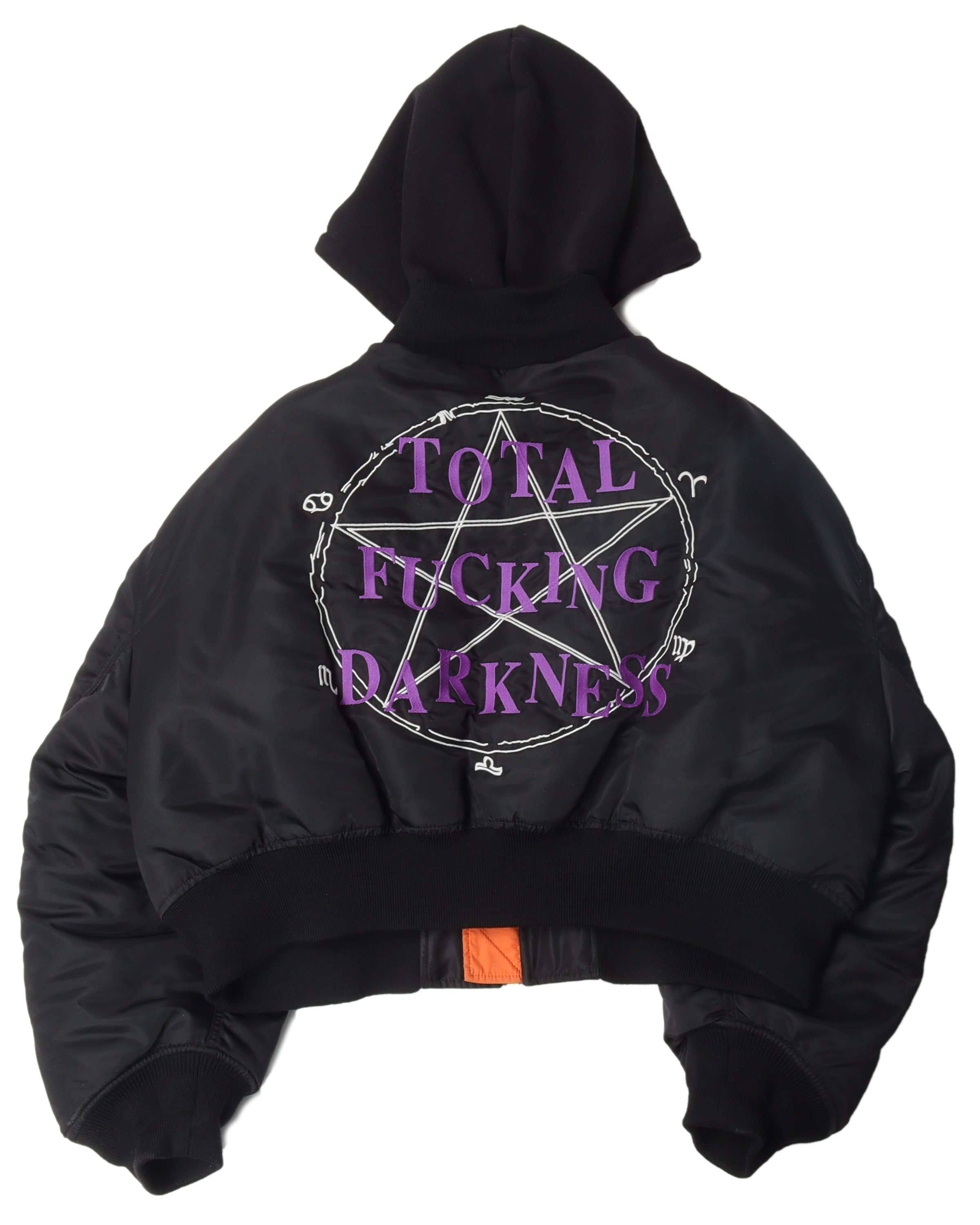 FW17 Total Fucking Darkness Cropped Bomber Jacket