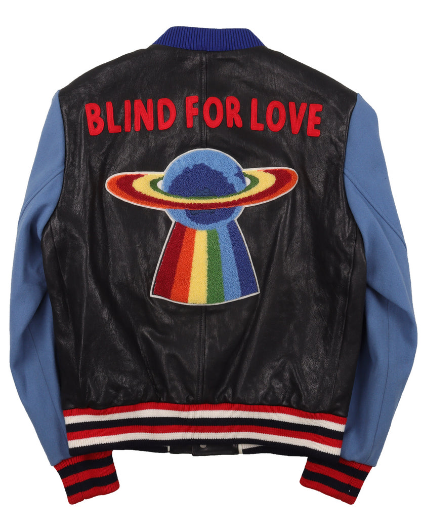 "BLIND FOR LOVE" Varsity Jacket w/ Tags