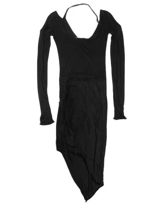 AW03 Tom Ford Era Long Sleeve Asymmetrical Dress