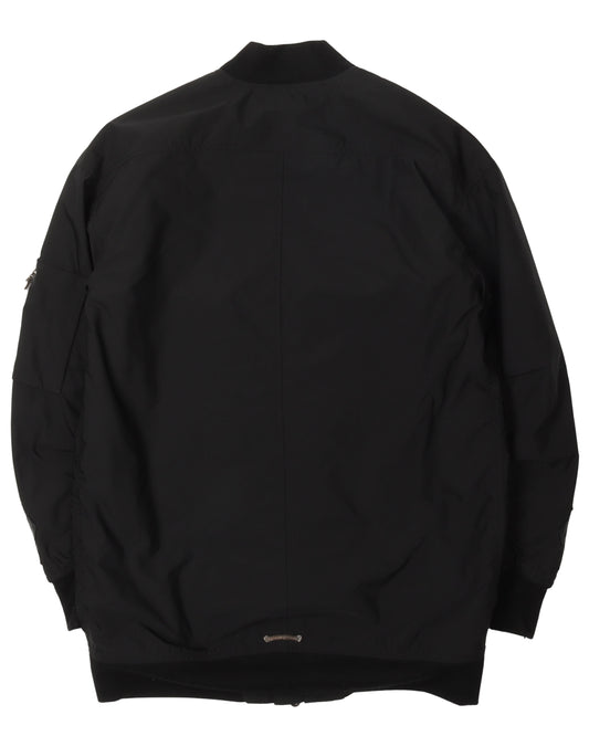 Leather Cross Bomber Jacket