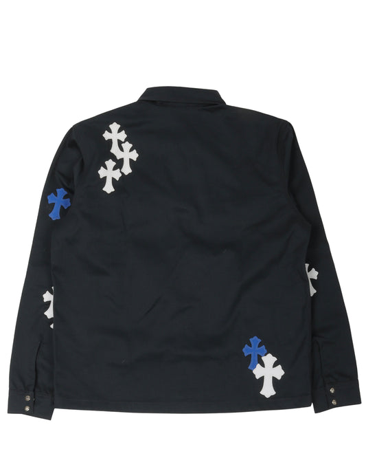 Leather Cross Work Shirt