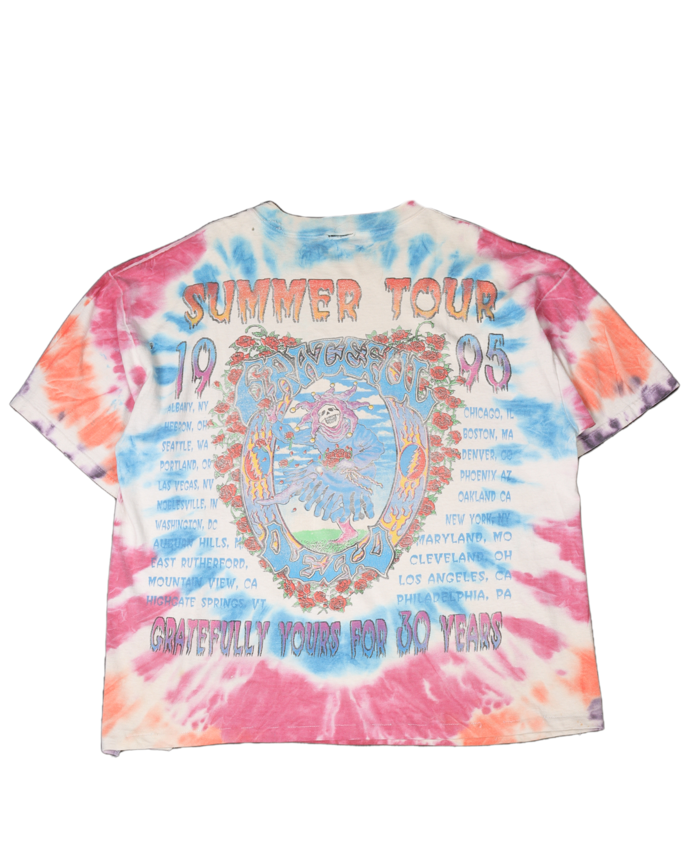 Grateful Dead Summer Tour 1995 Tie-Dye T-Shirt