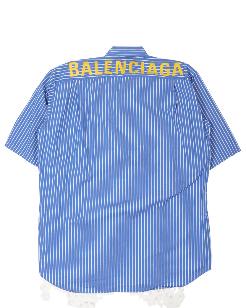 Striped Logo Short Sleeve Shirt