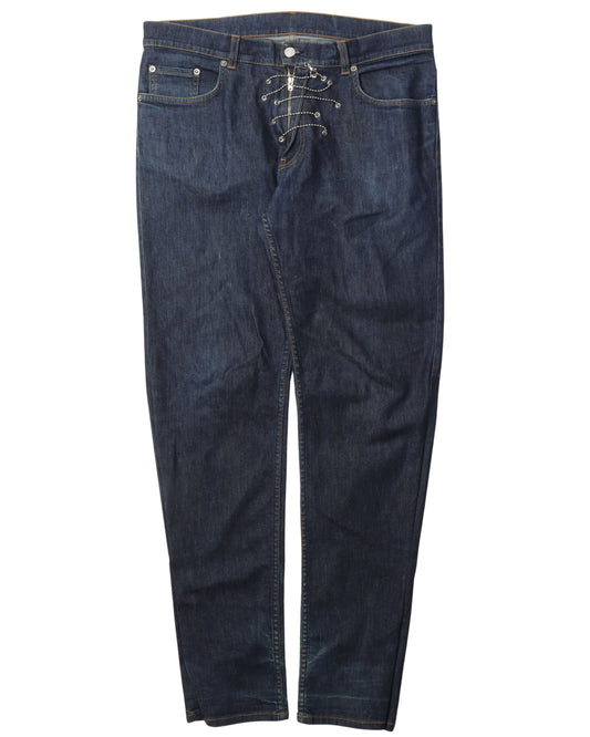 Bondage Fly Zipper Jeans