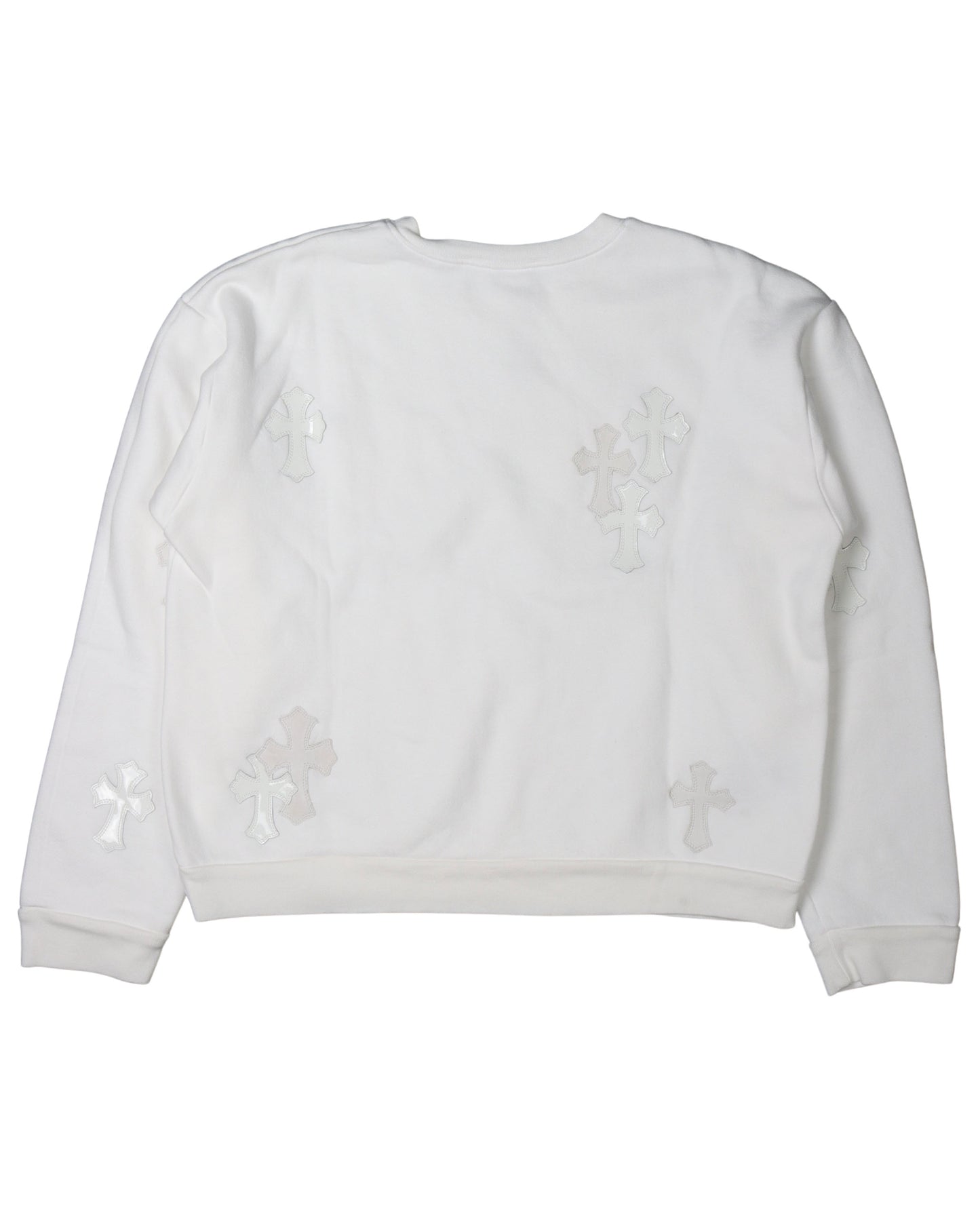 Leather Cross Crewneck