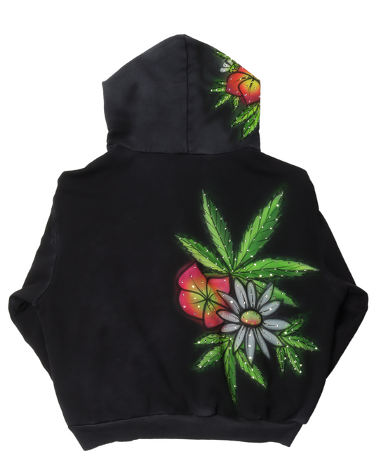 Pot Leaf Swarovski Hoodie