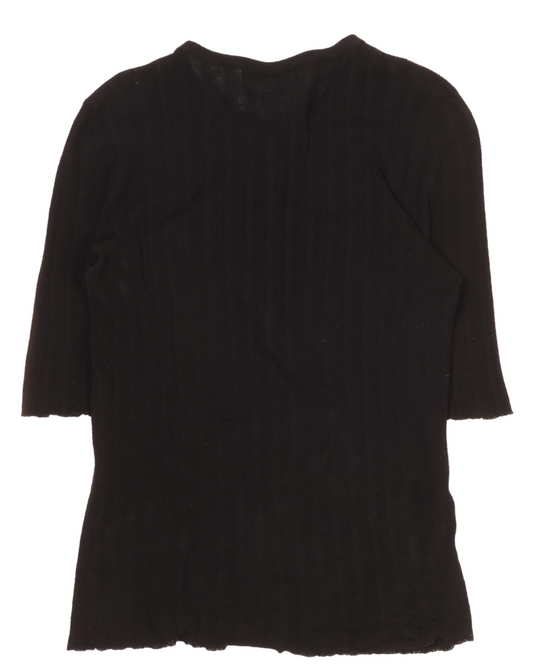 Black Button Blouse