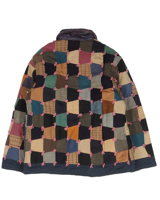 Midnight Hand-Tied Quilted Jacket