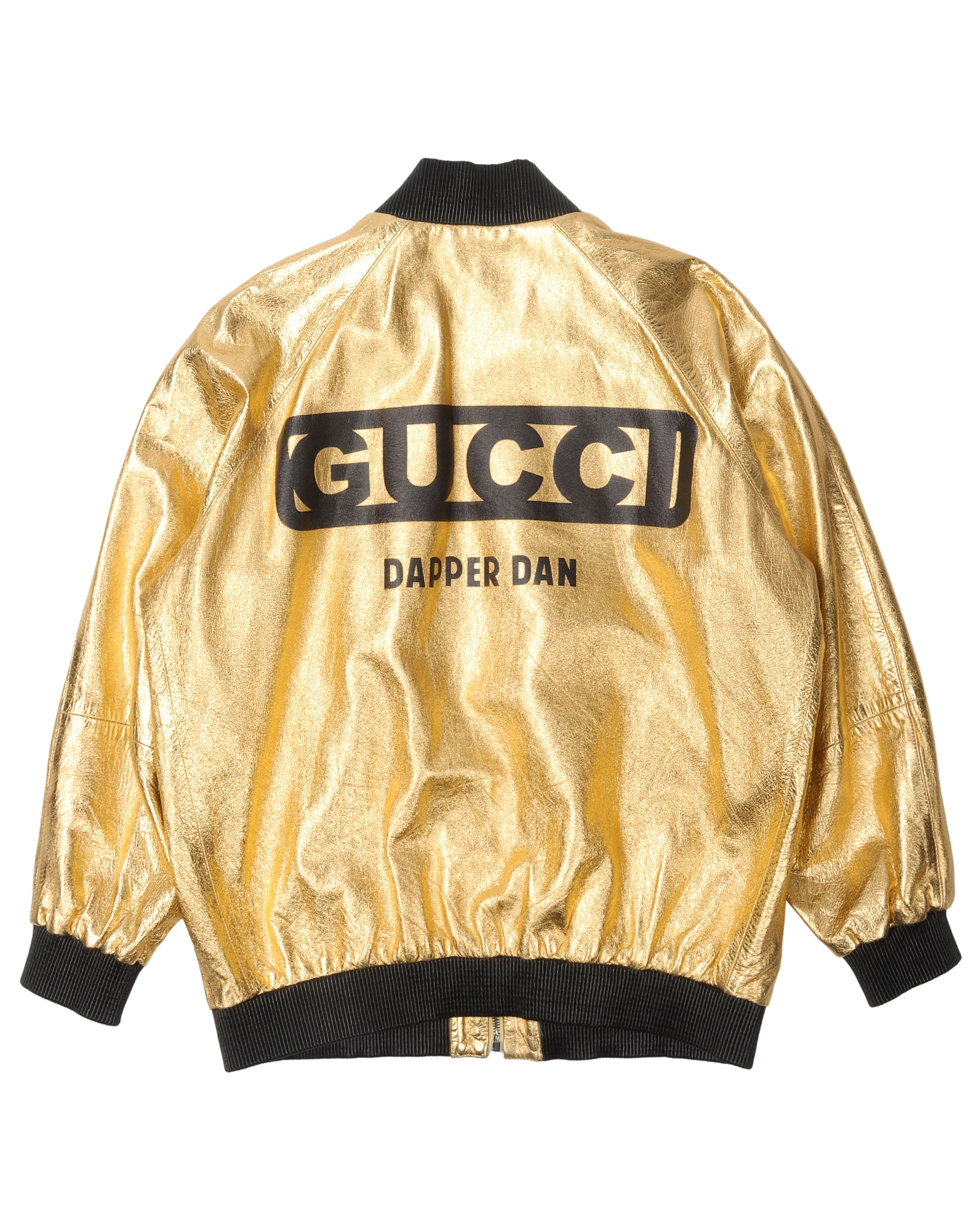 Dapper Dan Double Breasted Leather Jacket