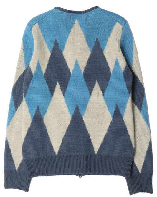 Diamond Zip Up Sweater