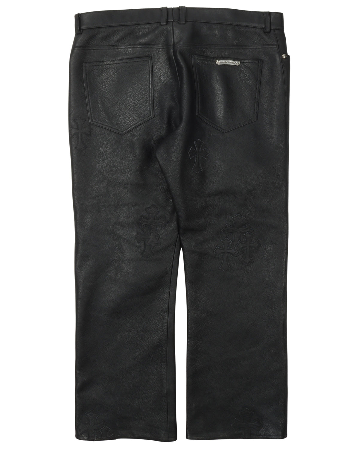 Leather Cross Leather Pants