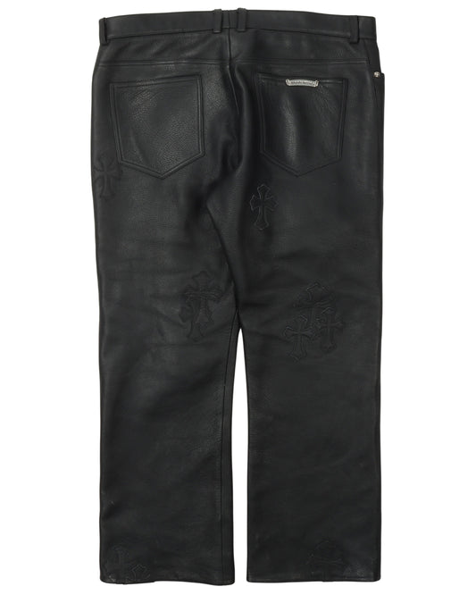 Leather Cross Leather Pants