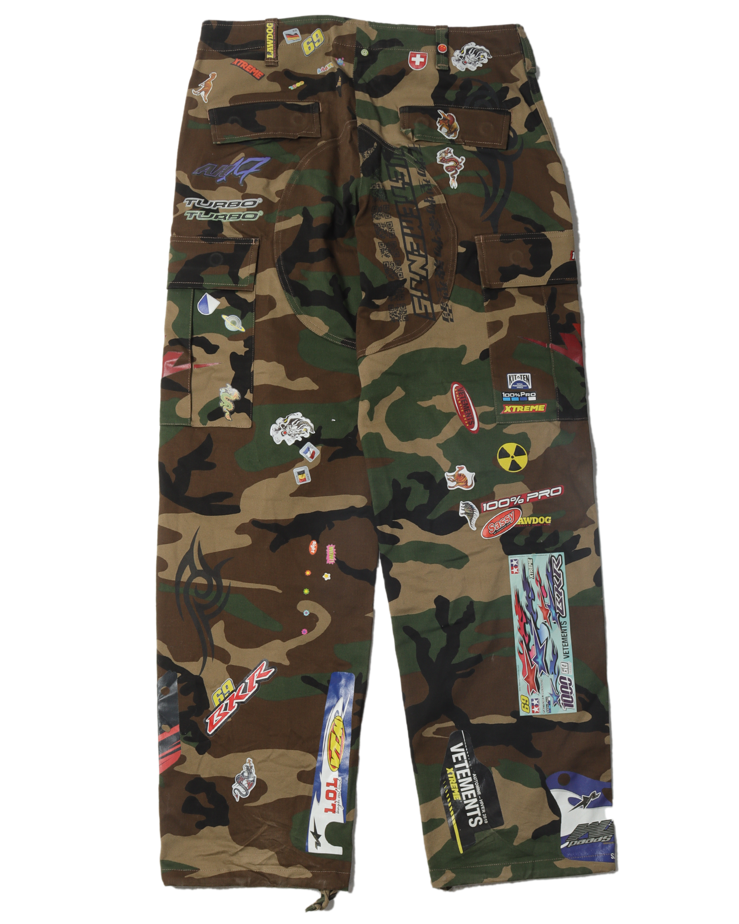 FW18 Camouflage Sticker Cargo Pants