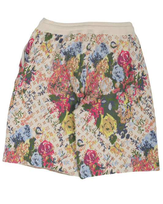 Floral Monogram Jacquard Shorts