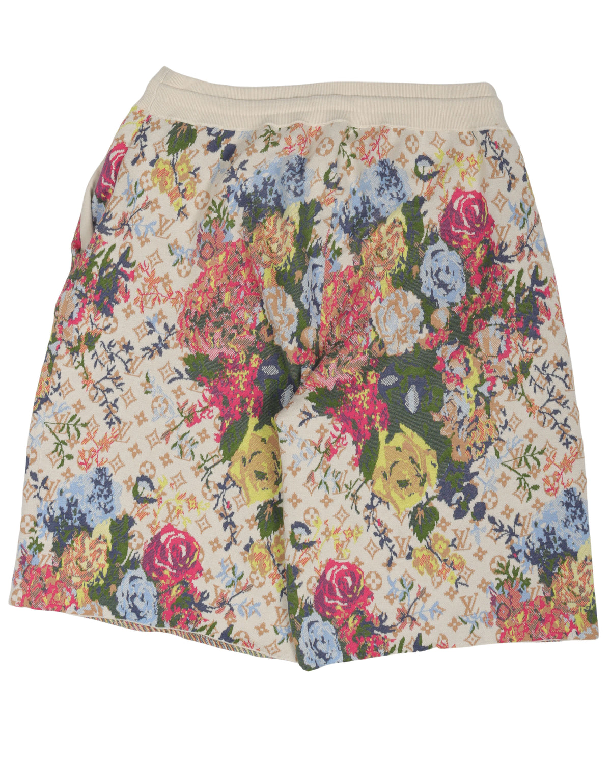 Floral Monogram Jacquard Shorts