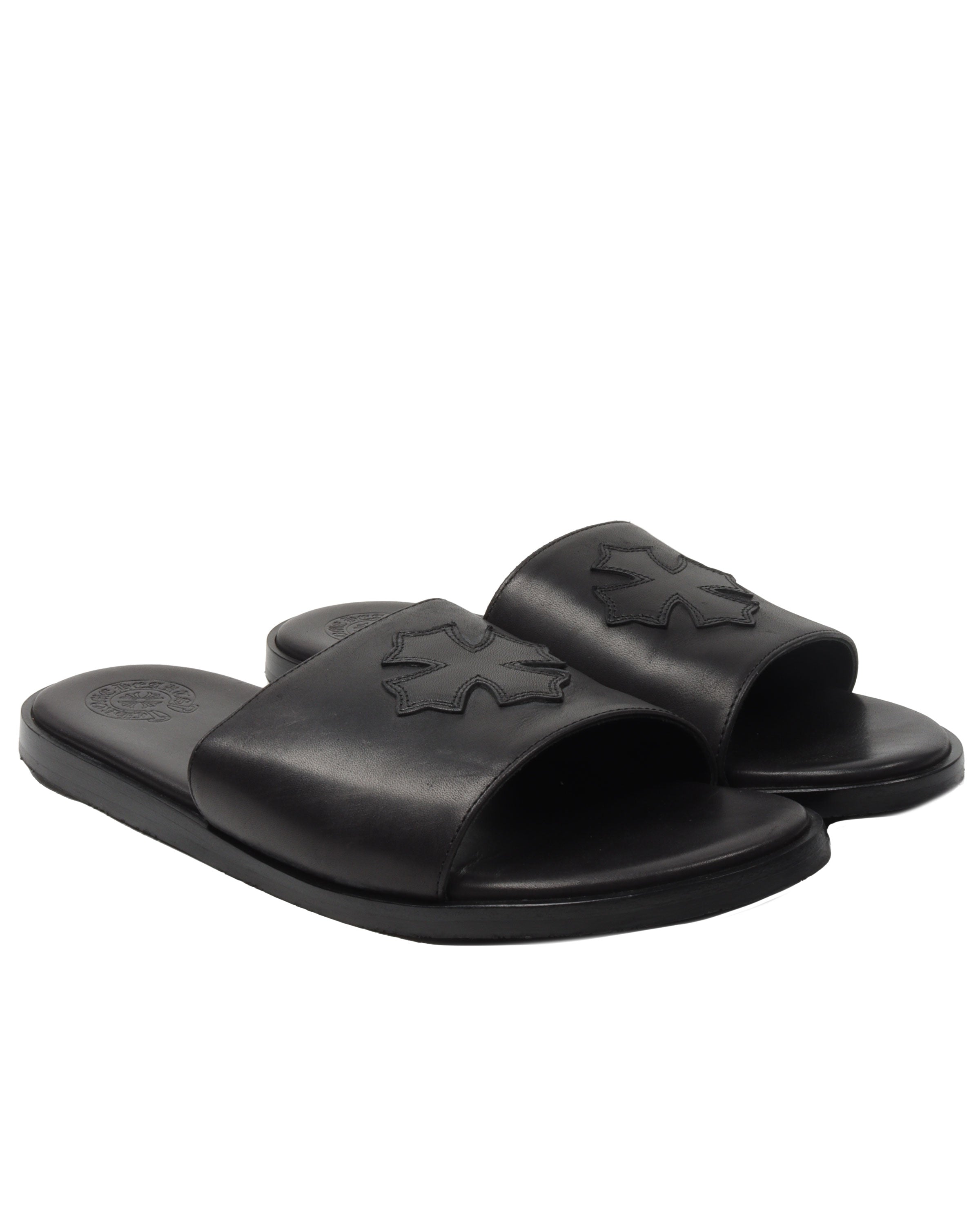 Black Cross Sandals