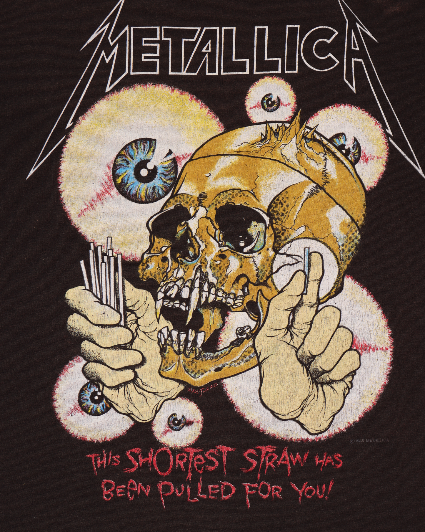 Metallica 1988 Pushead 'The Shortest Straw' T-Shirt