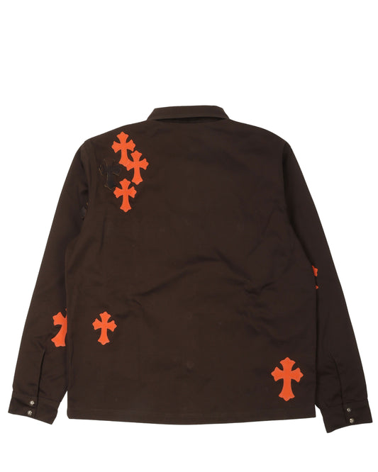 Leather Cross Work Shirt