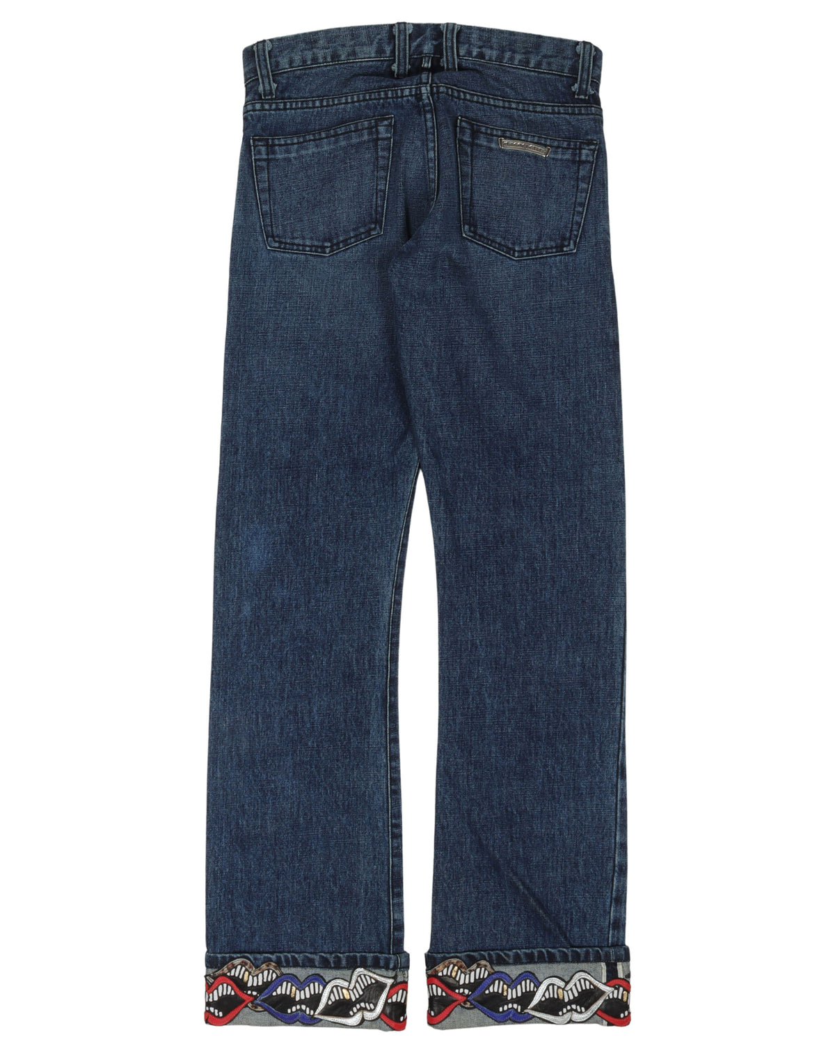 Matty Boy Leather Chomper Patch Jeans