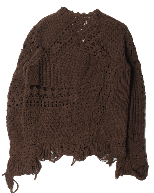 Brown Knitted Cardigan