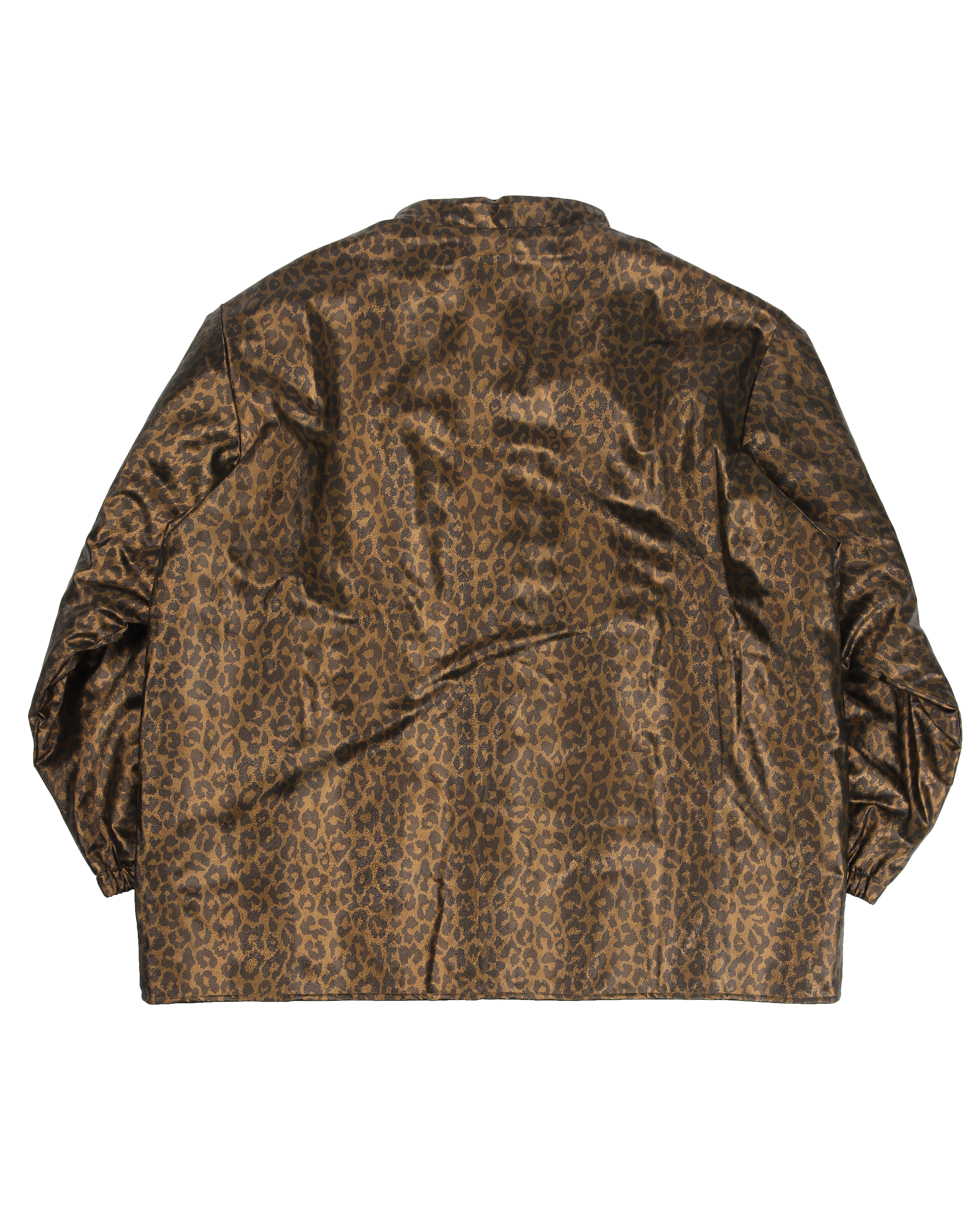 Faux Leather Leopard Coat
